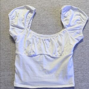 Hollister Cream Puff Sleeve Top